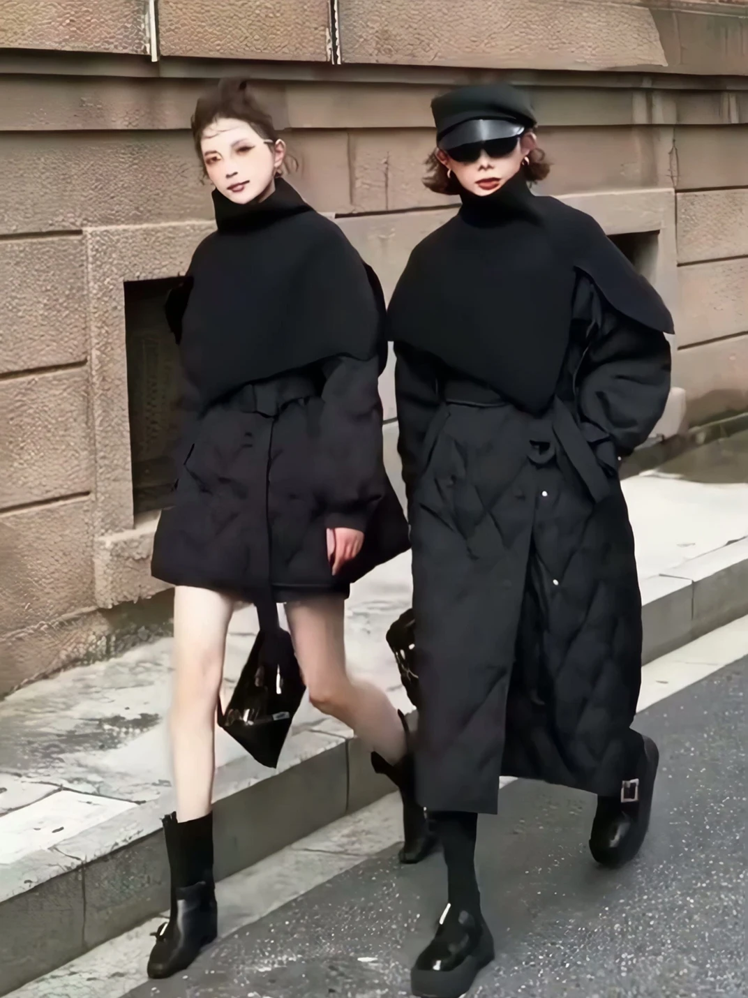 

Ele Knitted awl Du down Jaet Women's Winter Coat Slim Fit Warmth Sli Commute Sle Long Sve Mid-Length