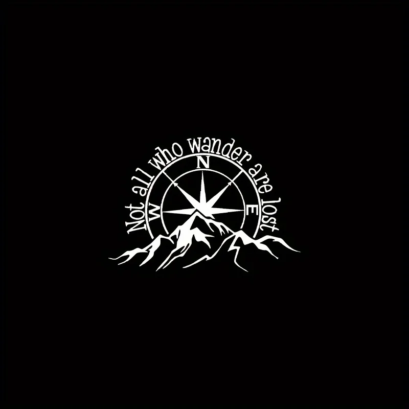 1PC Nicht alle, die wandern verloren sind – Fahrzeug, Laptop-Aufkleber – Outdoor, Auto, LKW, Transporter