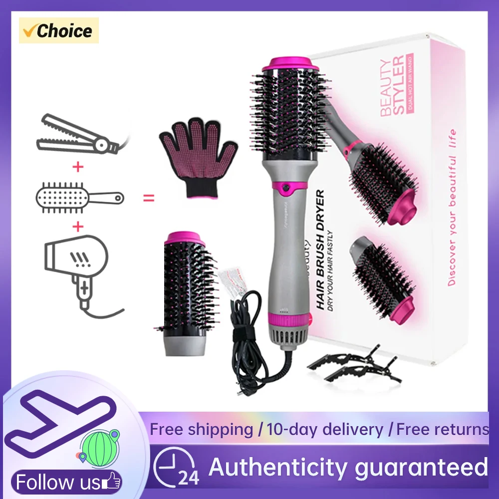 3 In 1 Hot Air Brush Hair Dryer Brush Comb Hair Straightener Electric Brush For Hair Straighteners Hot Air Comb Hair Styler Tool