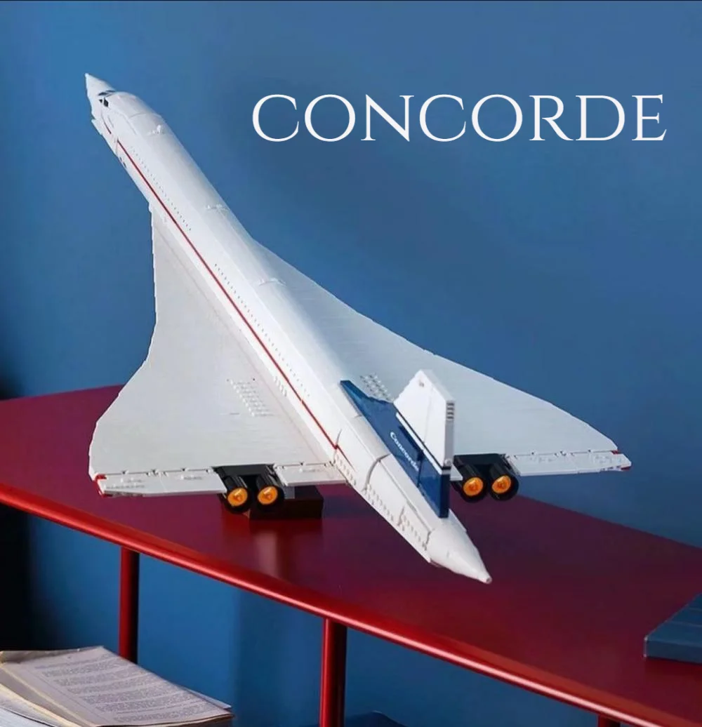 

2023 New 10318 Airbus Concorde Building Kit World First Supersonic Airliner Space Shuttle Model Educational Toy For Children