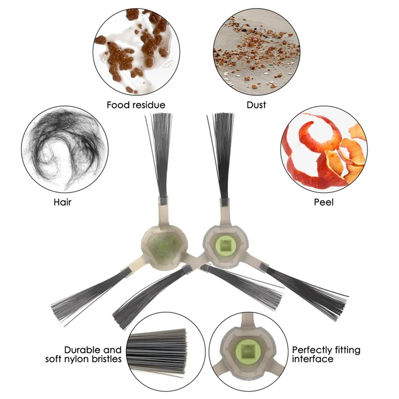 

A23F-14 PCS HEPA Filter Side Brushes Plastic Vacuum Cleaner Accessories For Lefant M210B M213S M210S M210 M213 Robotic Vacuum Cl