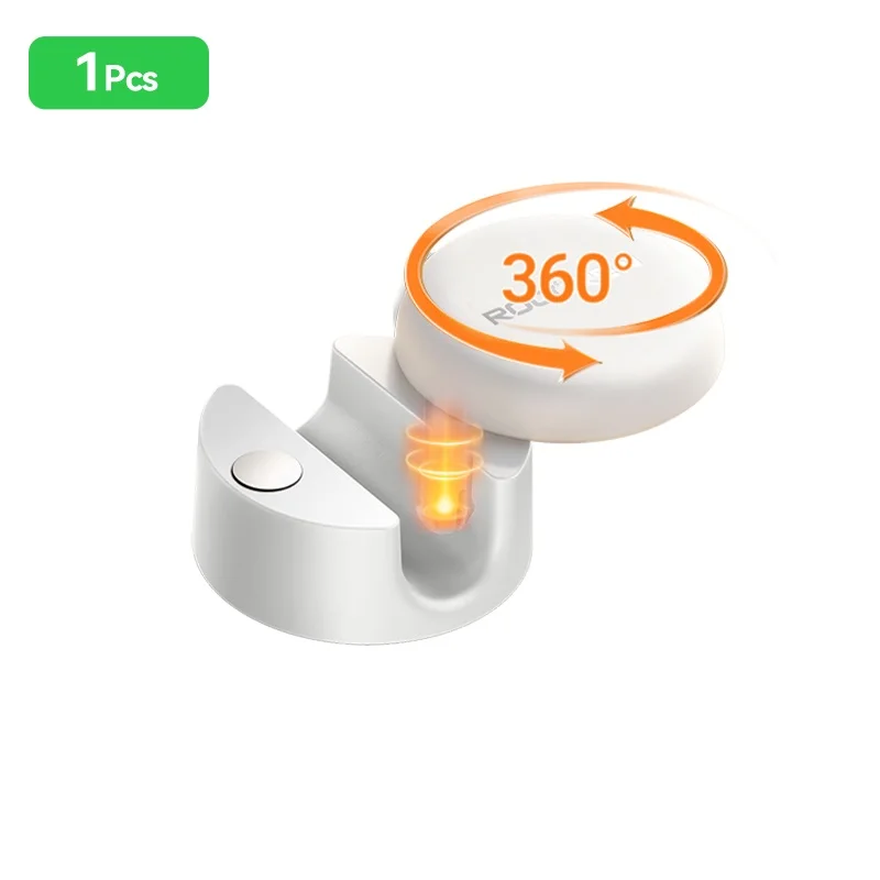Rocoren 360 ° Rotierender Magnetischer Kabelorganisator Selbstklebende Kabelclips Verstellbarer Kabelhalter für Unter dem Schreibtisch