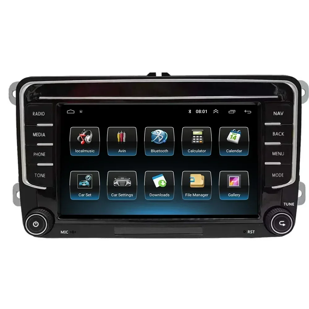 2 Din Android 13 Radio Mobil GPS 4G WiFi DSP Carplay para VW / Volkswagen Skoda Octavia Golf 5 6 Touran Passat B6 Polo Jetta