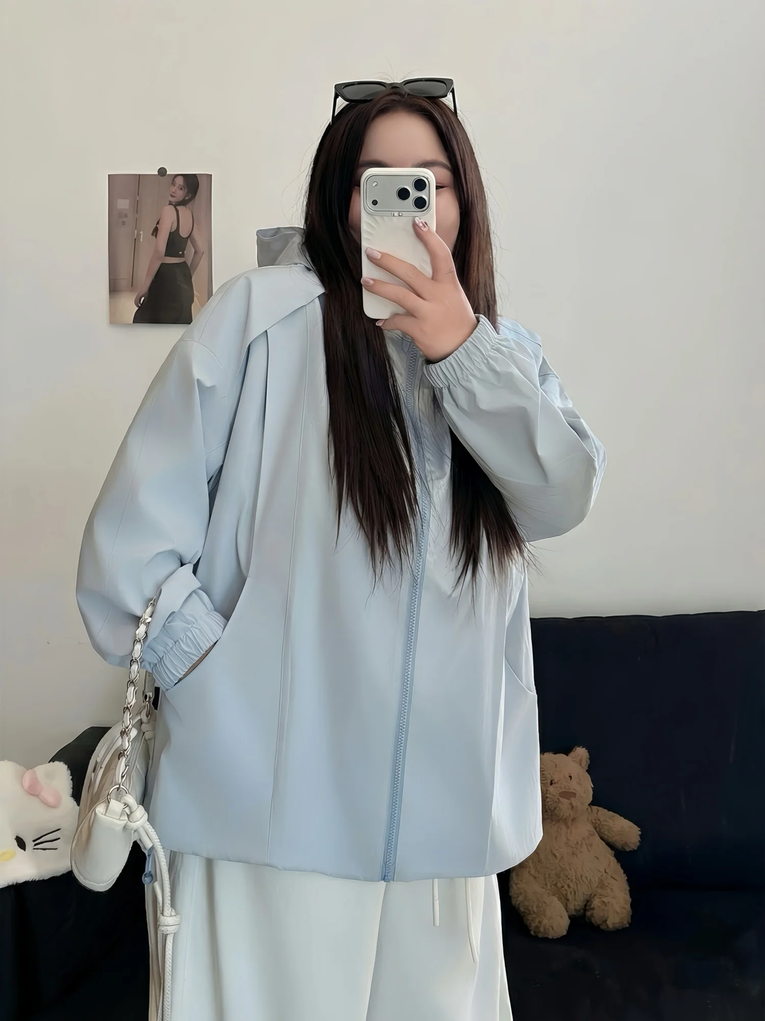 

Повседневная женская утепленная куртка-пальто с длинным рукавом, весенняя новинка, большие размеры, с капюшоном, модная верхняя одежда