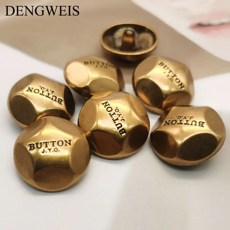 Fashion Luxury Golden Round Sewing Buttons diy Clothing Shirt Sewing Accessories Craft Supplies Sewing Buttons Wholesale 6pcs