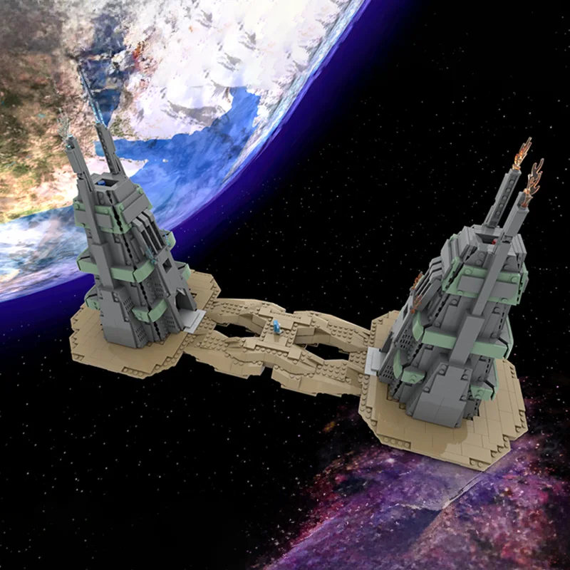 1672pcs MOC Facing Worlds Unreal Tournament Games Display Challenge Model Building Blocks Module Diorama Figure Ship Toy Gift