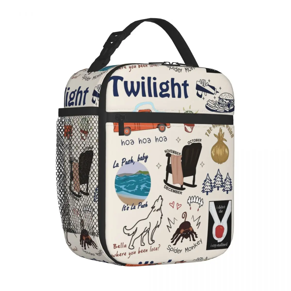 

Twilight Movie Things Edward Cullen Insulated Lunch Bags Large Lunch Container Thermal Bag Tote Lunch Box Outdoor Food Bag