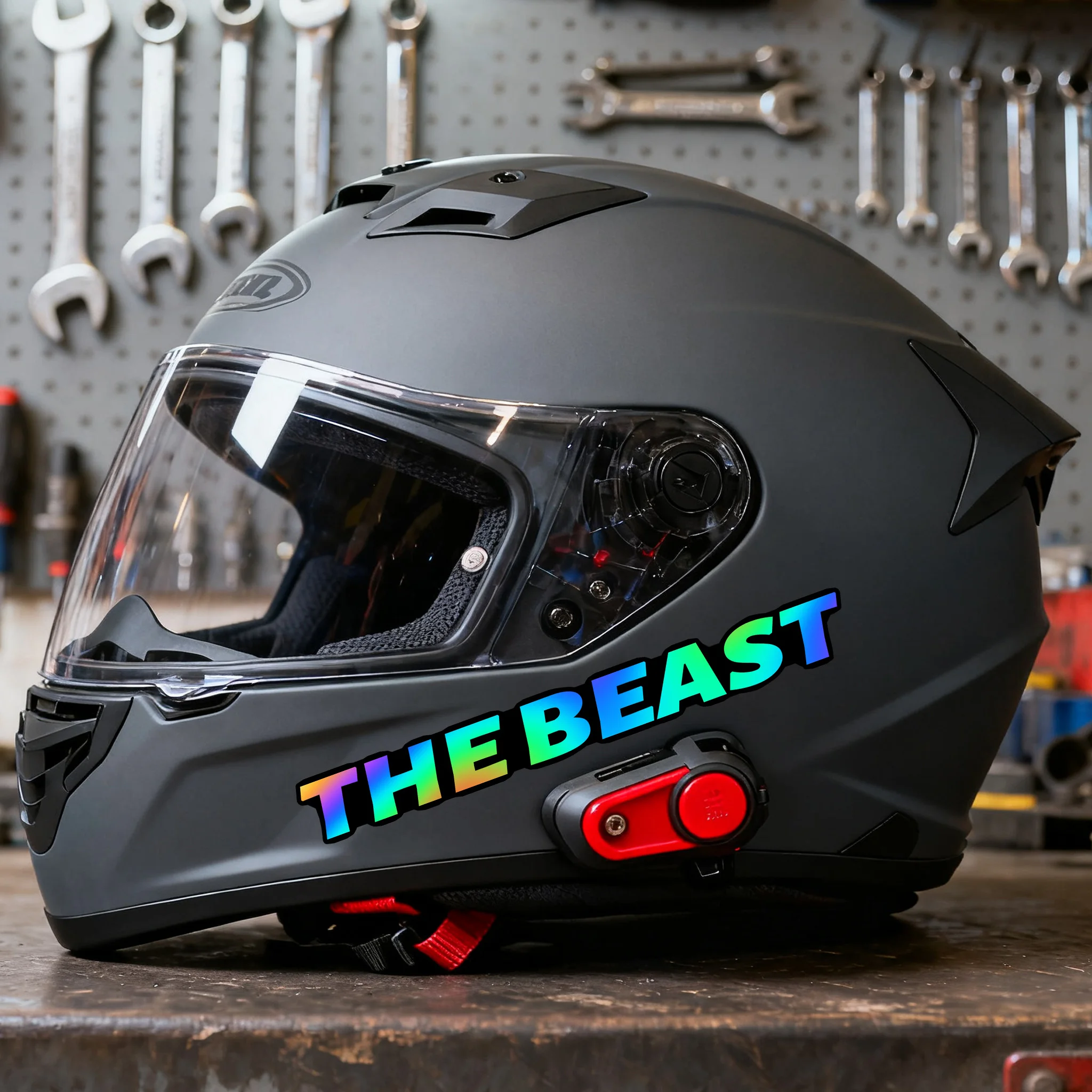 

Tube Vinyl Decals 1PC 20CM THE BEAST Motorcycle Helmet Stickers Waterproof DIY Motorbike Fuel Tank Scooter DIY MTB Bicycle Top