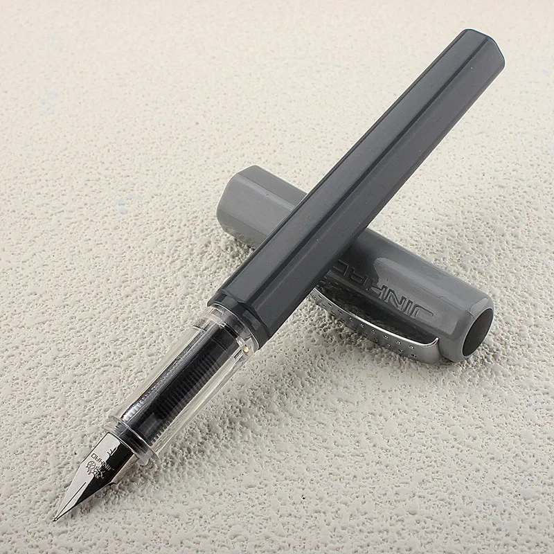 

1pc JinHao 24 MINI Fountain Pen Color Match Plastic Pen EF F Nib Stationery Office School Supplies Golden Ink Pens