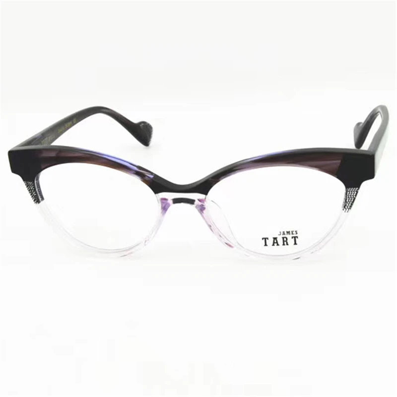 JAMES TART 361 Optical Eyeglasses For Unisex Retro Style Anti-blue Light Lens Plate Cat Eye Full Frame With Box