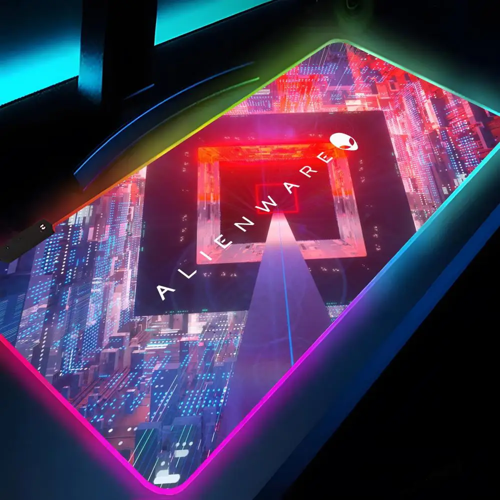 Alienware Mouse Pad Rgb Xxl Laptop Mat Gaming Mousepad Backlit Keyboard Gamer Girl Table Pads Desk