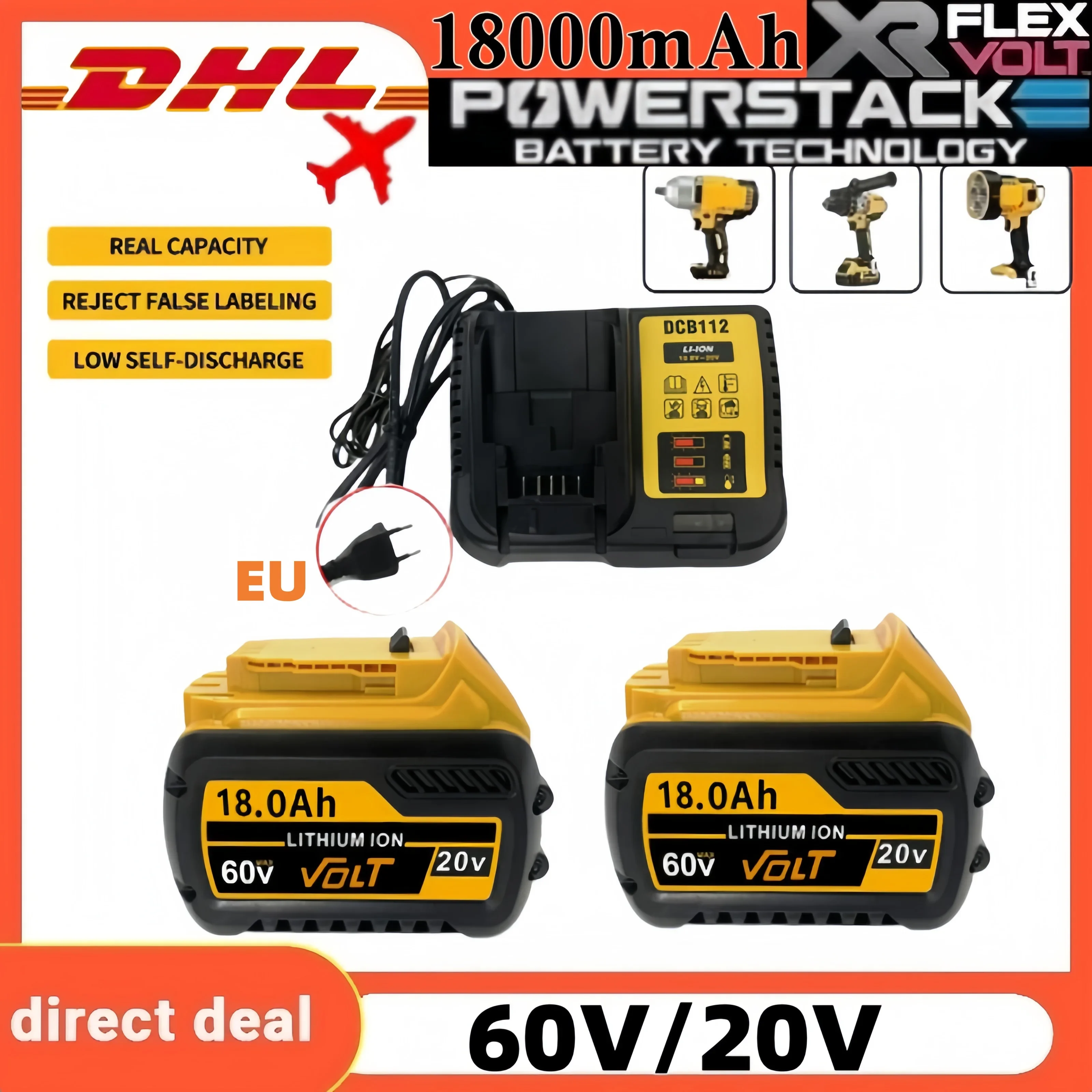 

Новинка 2025 года, 12000 мАч, 20 В для Dewalt, аккумулятор для электроинструмента DCB206, 20 В, 18,0 Ач, аккумулятор DCB206, 20 В, аккумулятор DCB205 DCB200