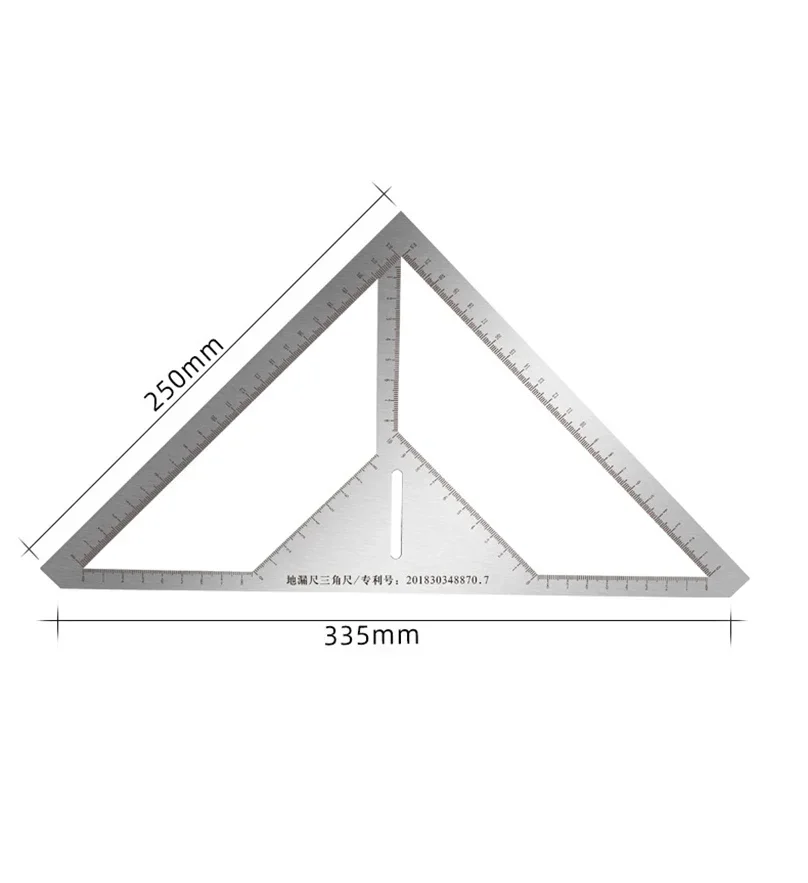 Multifunctional Floor Drain Ruler Measuring Tools Stainless Steel Tile Triangle Ruler