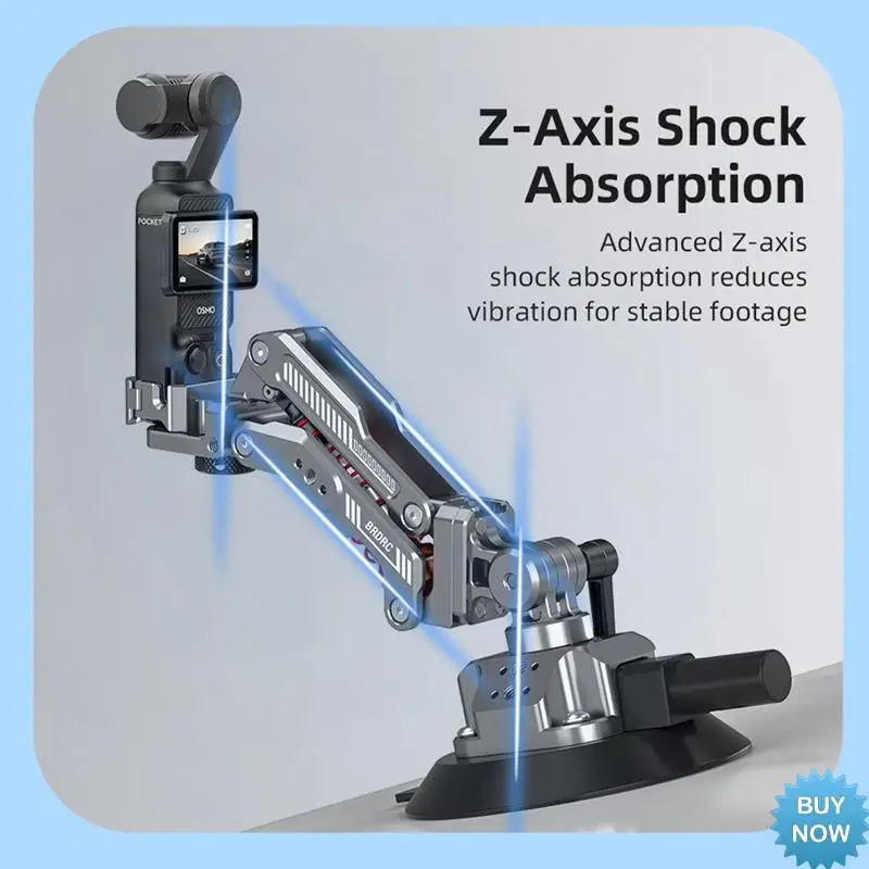 

A47Z BRDRC For DJI Pocket 3 Car Mount Bracket Support Arm Z-Axis Damper Shock Absorber Arm Camera Car Suction Cup Mount