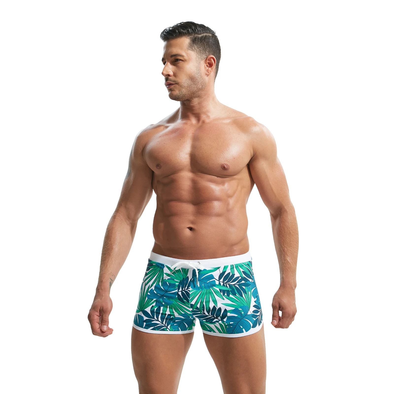 CLEVER-MENMODE Men's Swimwear Trunks Sexy Summer Beach Surfing Swim Suit Shorts Men Swimsuit Swimming Pants