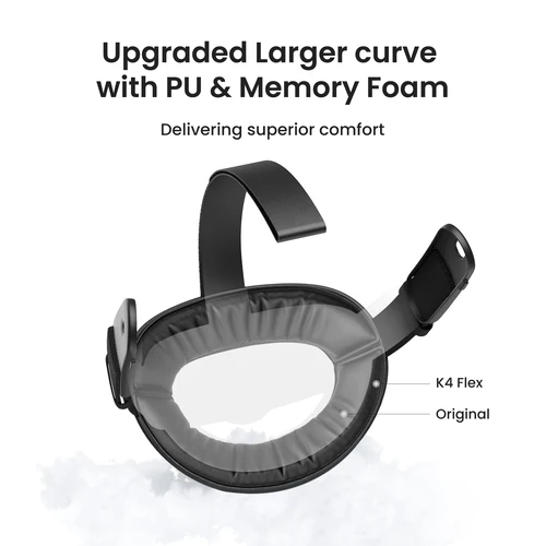 Imagen 2 del producto KIWI design K4 Flex Comfort Lite Correa para la cabeza para Meta Quest 3/3S, correa ajustable de repuesto original con acolchado de espuma de PU para