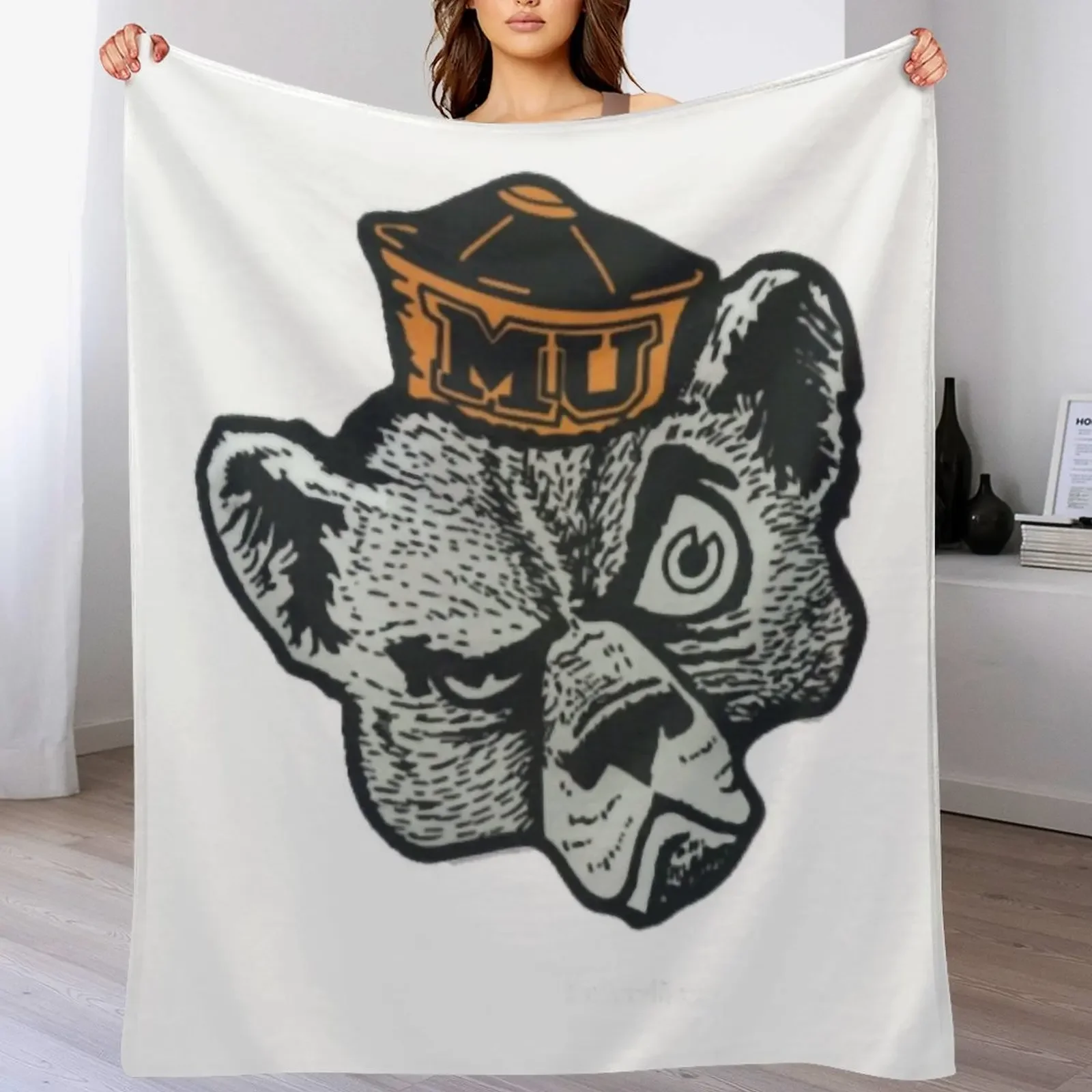 

Mercer University retro bear Throw Blanket valentine gift ideas Luxury Plush Luxury Brand Blankets