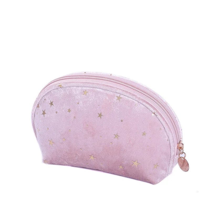 Mini Simple Plush Makeup Cosmetic Bag Cute Shell Small Cosmetic Bag Lipstick Makeup Pouches Portable Organizer Women\'s Handbags