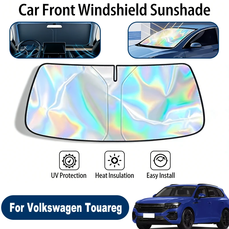 

Солнцезащитный экран на лобовое стекло для Volkswagen Touareg, складной, отражающий УФ-излучение, защитный чехол для переднего окна, аксессуары