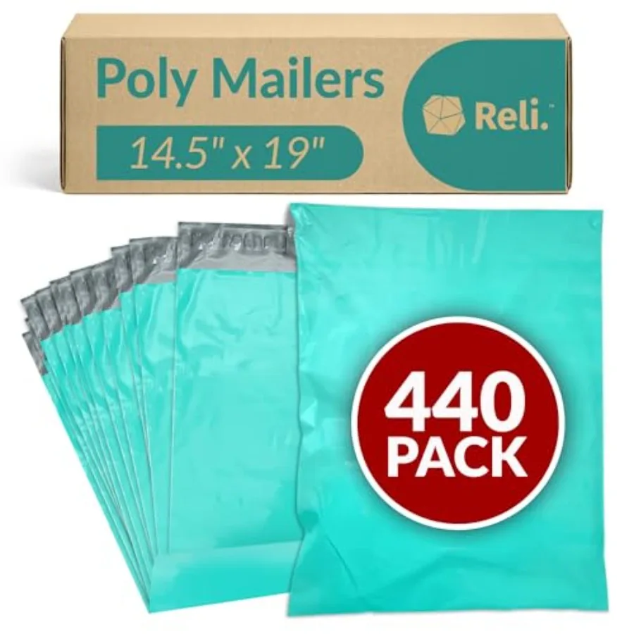 

440 Pcs 14.5x19" Poly Mailers Teal Bulk Shipping Bags for Clothing Mailer Bags for Shipping Small Business Mailing/Packaging -