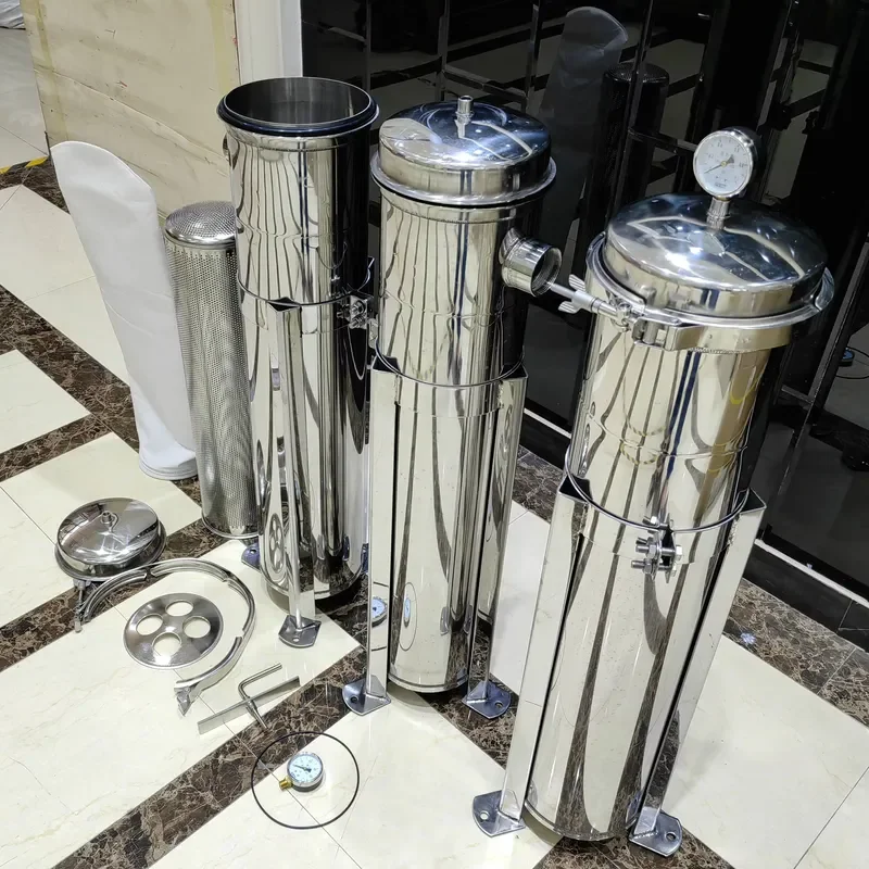 Stainless Steel Single Bag Filter for Removing Solid Particles From Liquids in Various Industrial Applications