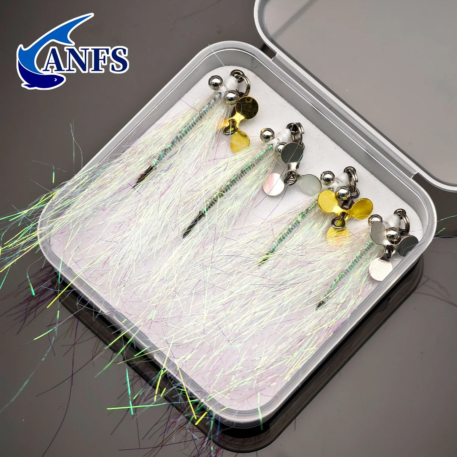 ANFS 4 قطع من طُعم صيد السمك المجنون تشارلي فلاي - طُعم المياه المالحة والمياه العذبة، دوبينج، ذباب الصيد لسمك العظام، الجهير، سمك السلمون المرقط #2