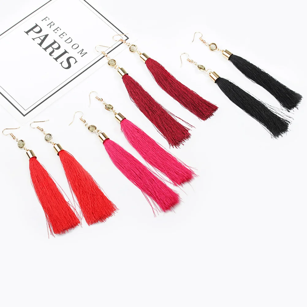 Earrings for Women Orrous Dangling Tassel Dangle Literary Literature and Miss