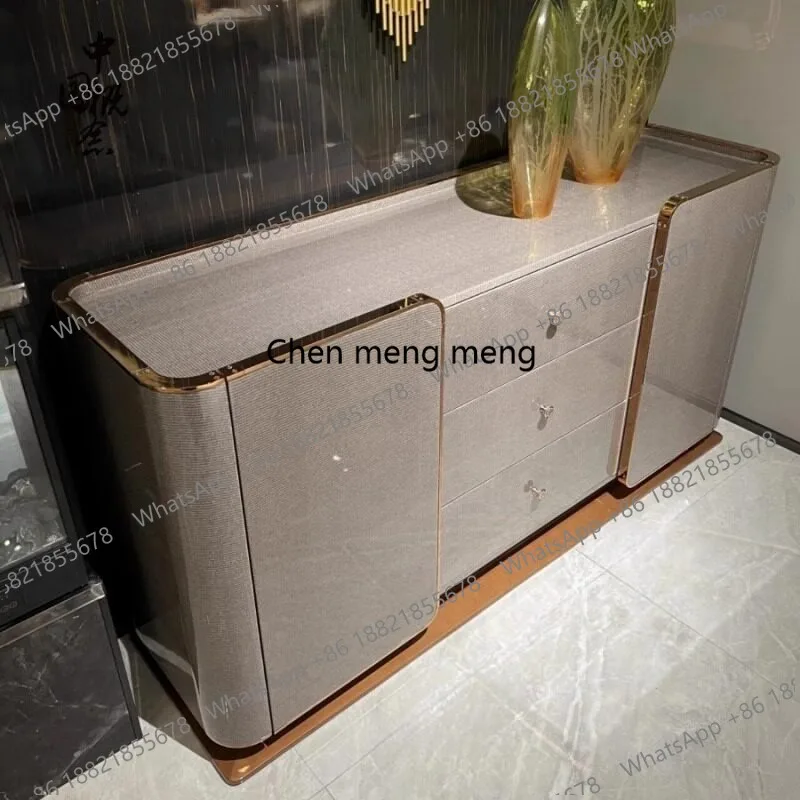 

Italian style, solid wood, dining cabinet Hong Kong style + modern simple bedroom TV cabinet, living room storage cabinet