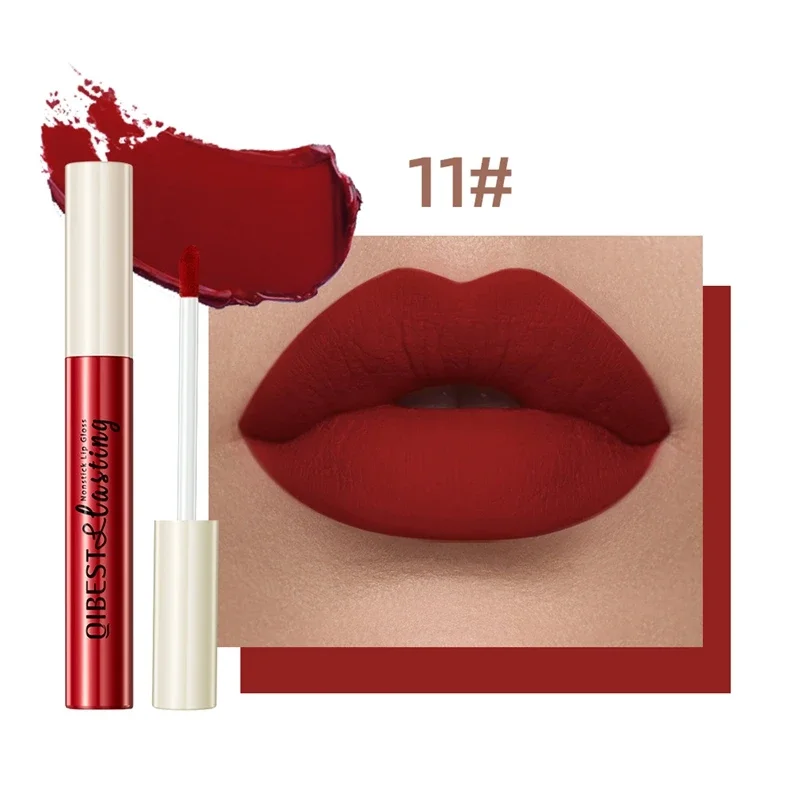 24 kleuren Matte Lippenstift Vrouw Lip Make-Up Fluwelen Lipgloss Langdurige Lip Tint Waterdichte non-stick Cup Lipgloss cosmetica