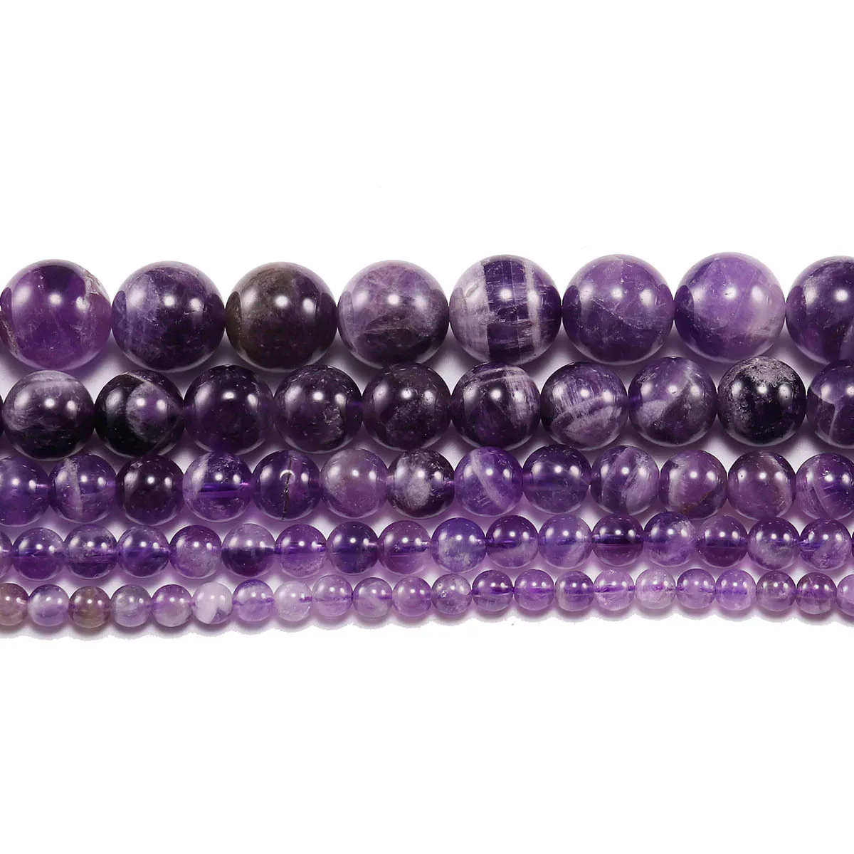 48Pcs Natural Dreamy Amethyst DIY Jewelry Accessories, Purple Crystal Loose Bead Jewelry, Versatile Semi-Finished Bead Wholesale