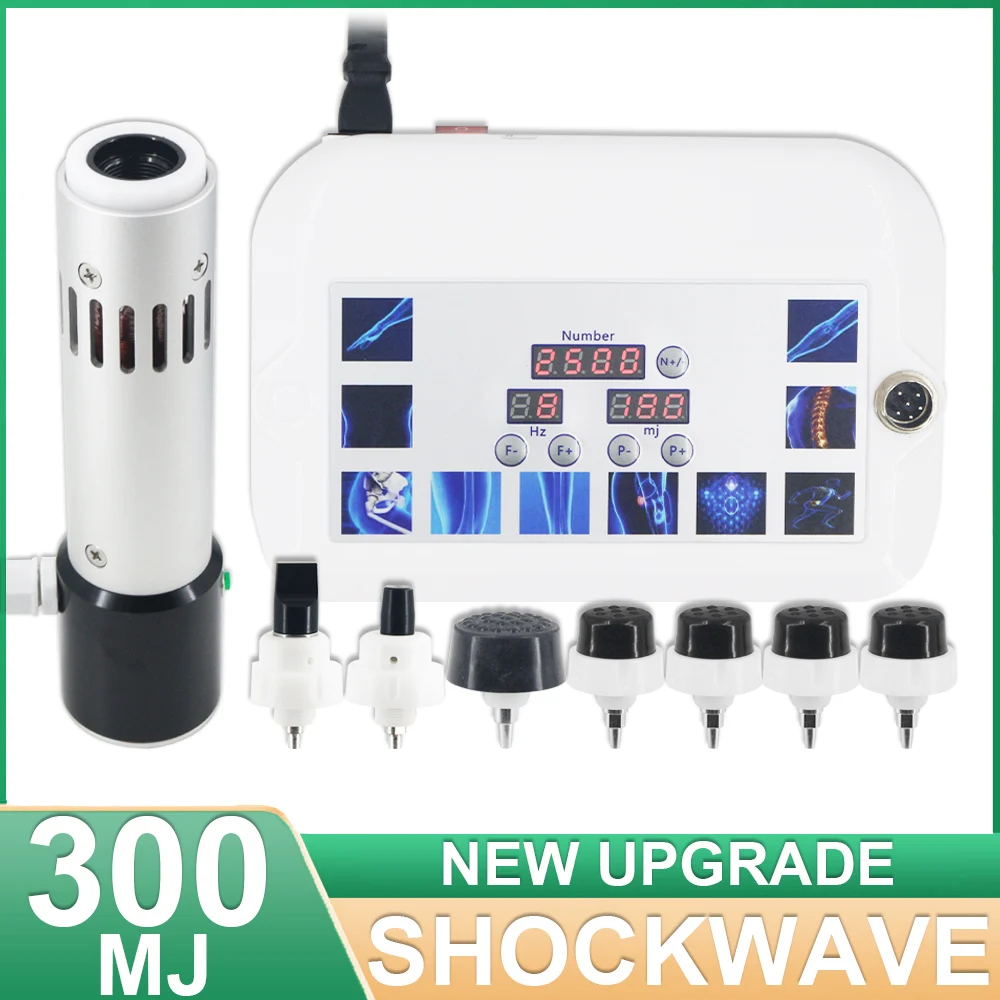 300mj Shockwave Therapy Machine Easy Operation Portable Shock Wave Equipment ED Treatment Plantar Fasciitis Body Massage