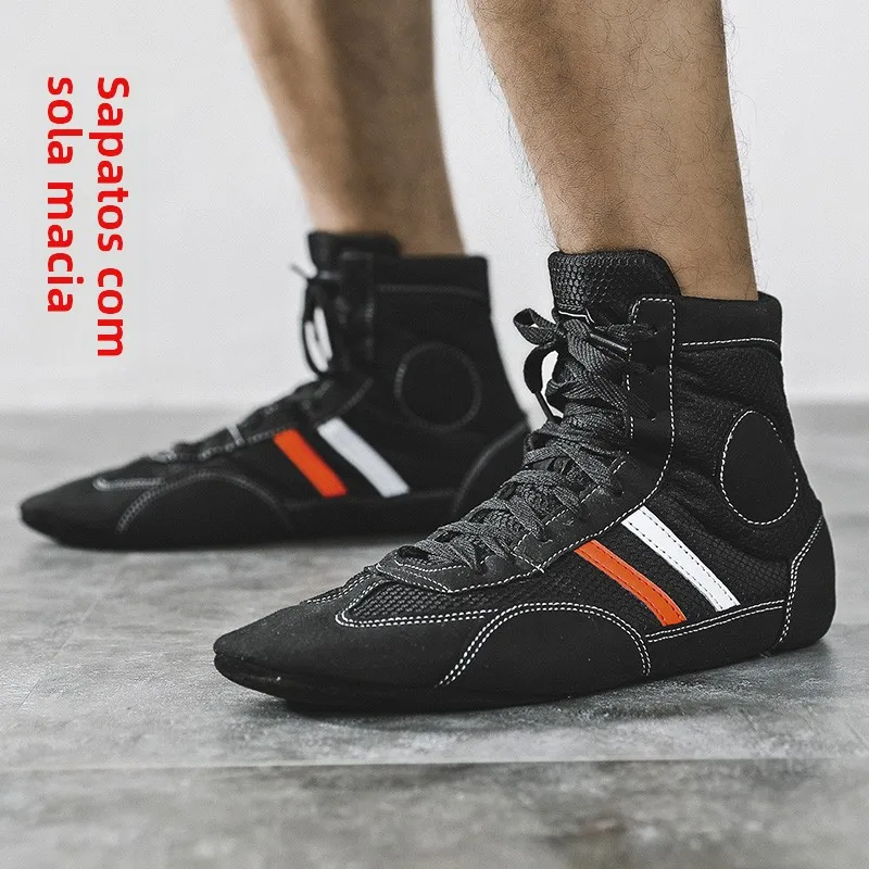 soft-bot-faux-suede-sambo-wrestling-oes-men's-women's-martial-arts-training-cetition-boxing-karate-appling-boots