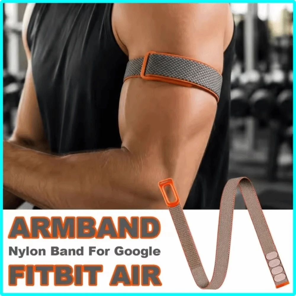 Nylon Sport Bicep Band Elastic Adjustable Replacement Strap Loop Breathable Arm Ankle Band for Google Fitbit Air Fitness Tracker