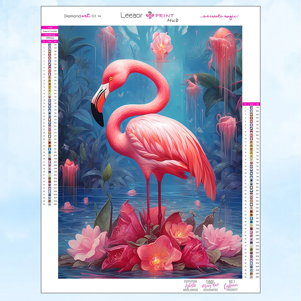 5D Diy Flamingo Art Diamond Painting Pink Dream Full Rhinestone Mosaic Embroidery Cross Stitch Kit Home Decor Gifts ダイヤモンドアート