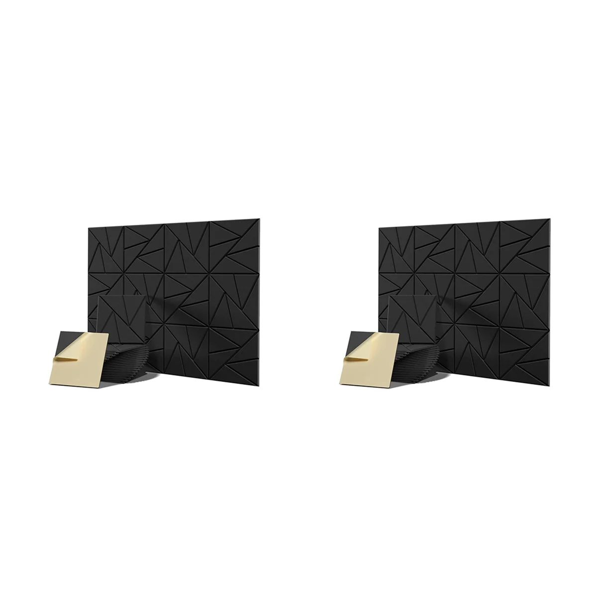 24Pack Acoustic Panels with Self-Adhesive, 110.4Inch Sound Proof Foam Panels,Sound Panels High Density, Black