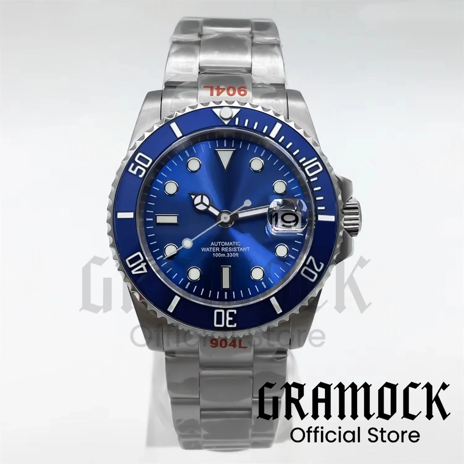 

36 мм 38 мм автоматические мужские часы NH35A PT5000 Механические часы для мужчин Синий циферблат Sunberst Gilde Oyster Brush Ремешок 100 м Водонепроницаемый