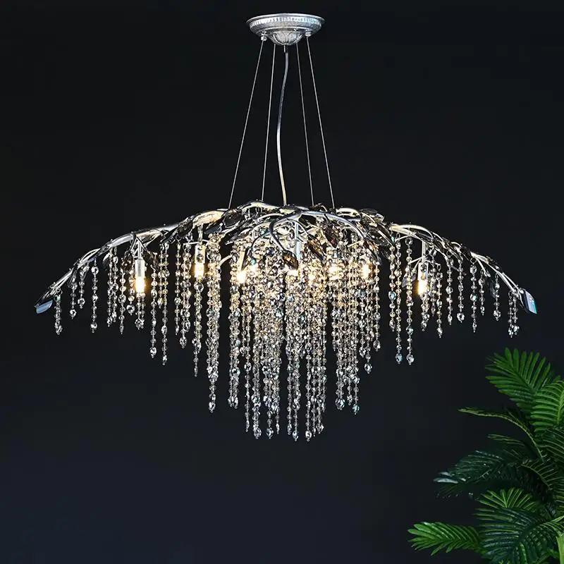 French crystal chandelier designer style creative living room dining room chandelier luxury villa decoration for island lighting