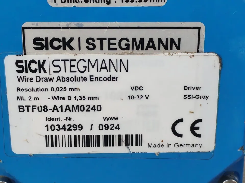 Plc Btf08-a1am0240 Wire Draw Solute Encoder 1034299 for Warranty Product