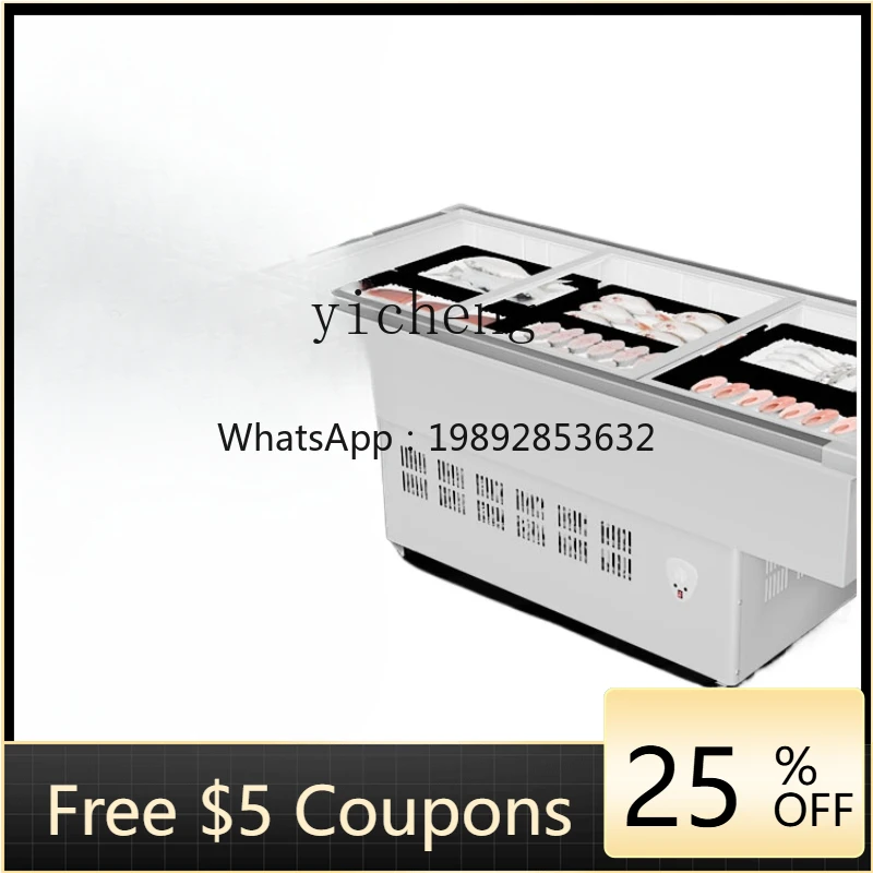 

AA Freezer Horizontal Commercial Seafood Display Cabinet Barbecue Refrigerated Fresh Cabinet