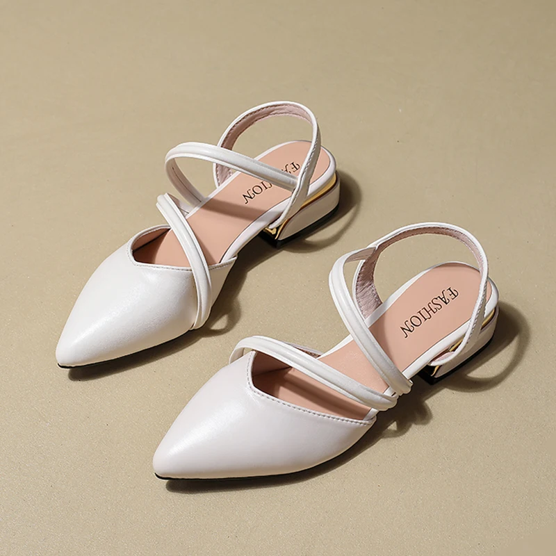 Sandalias de tacón con punta estrecha para mujer, zapatos de vestir elegantes de verano, zapatillas de moda para mujer, tendencia 2025, nuevas zapatillas para caminar para mujer