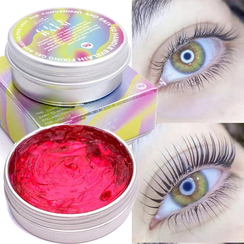 12g Eyelash Lifting Balm Wax กันน้ํา Eyelash Curling Extension ไม่ระคายเคือง Solid Eyebrow กาว Lash Fixing Lift เครื่องมือแต่งหน้า