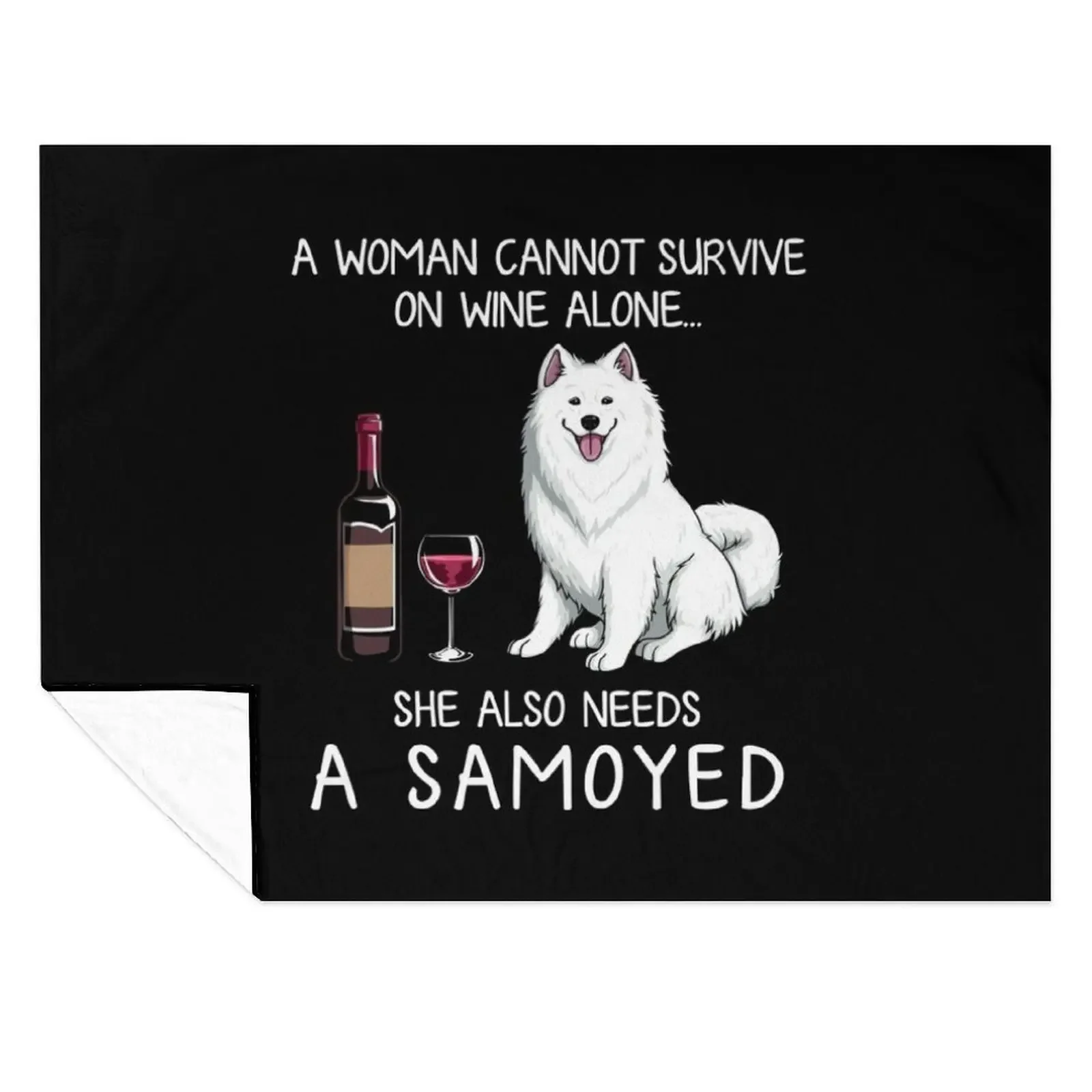 

Samoyed and wine Funny dog Throw Blanket Summer Beddings Sofa Quilt Kid'S Plaid Blankets