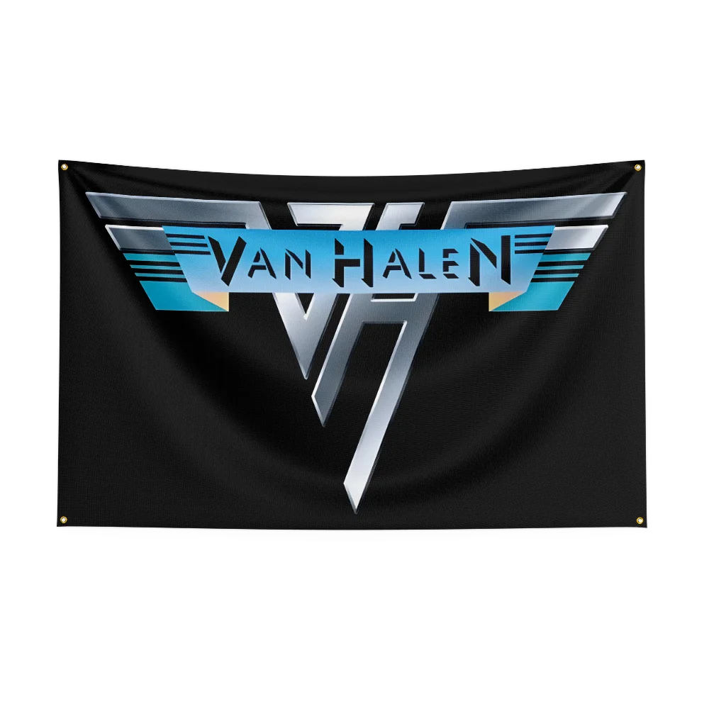 3x5 Ft Van-halens-Rock Band Flag Polyester Digital Printing Banner for Garage Wall Art Out Door Decoration With Brass Grommets