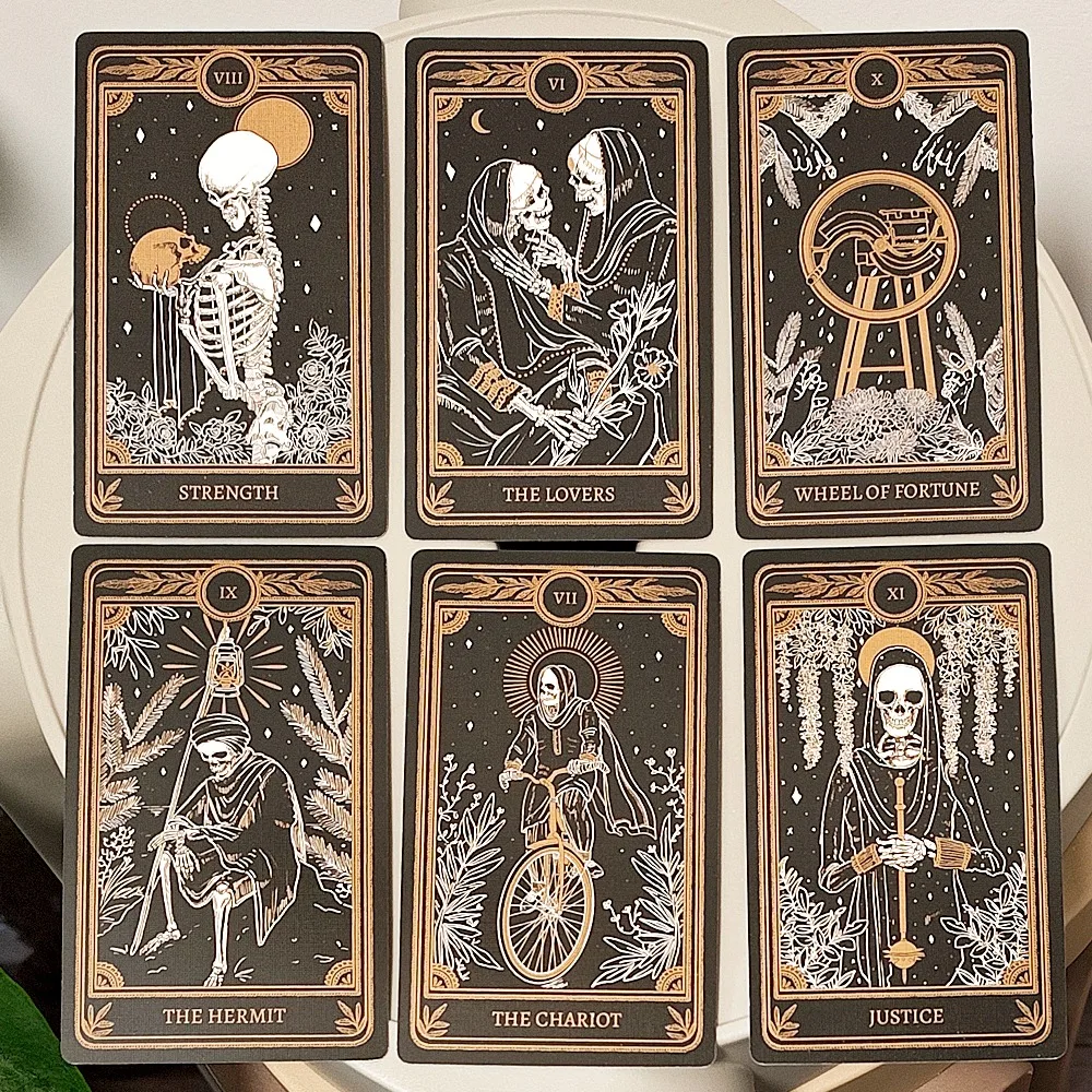 The Marigold Tarot Deck: 12*7cm 78 Pcs Cards Rooted in Life, Death, and Gold, Packed in Rigid Box (double-embossed Cardstock)