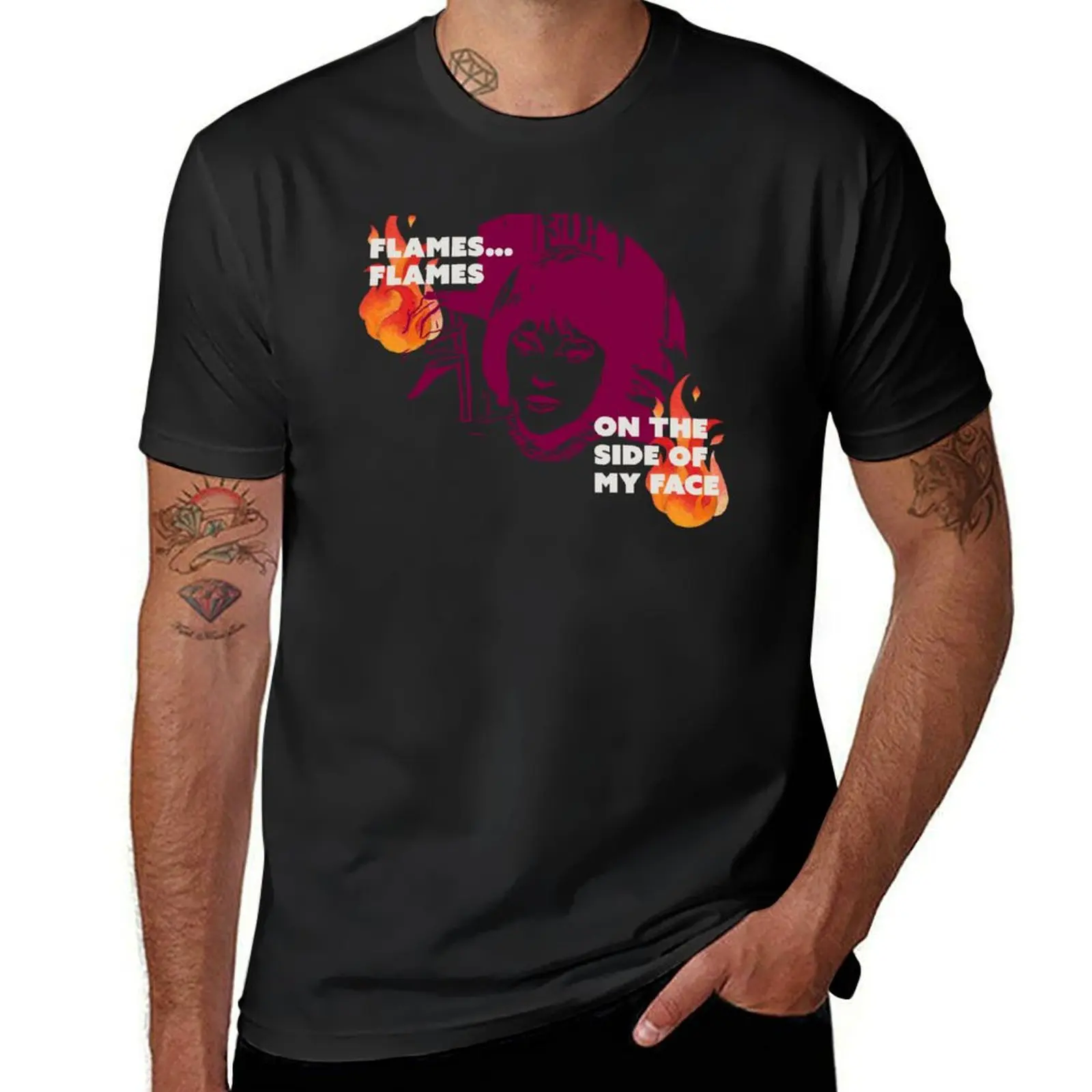 

Flames…Flames on the Side of My Face T-Shirt Luxury man anime tshirt funny meme t-shirts graphic t shirts designer t shirt men