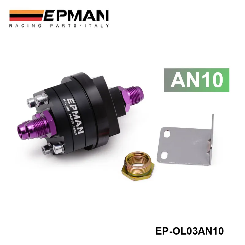 EPMAN AN10 Black Oil Filter Sender Sandwich Plate Cooler Adapter Kit 3/4X16,20X1.5 EP-OL03AN10BK