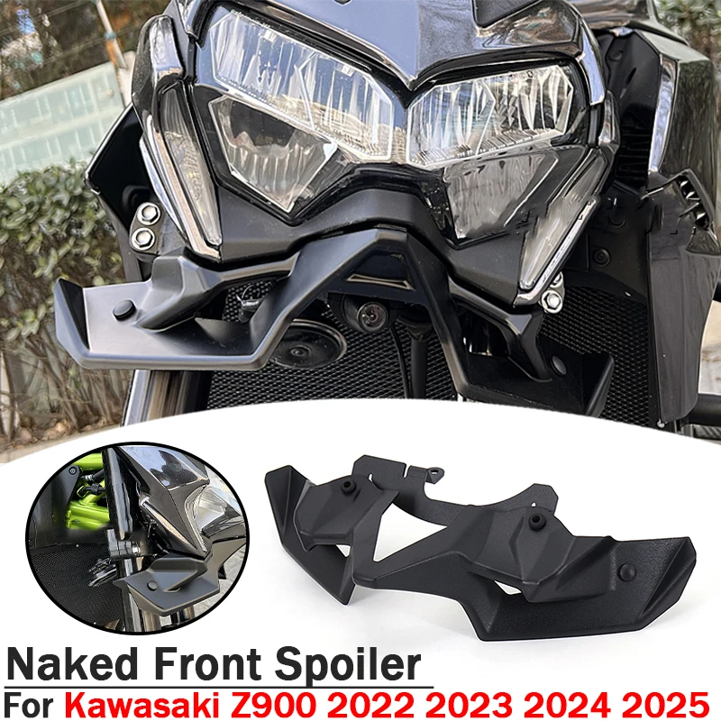 

For Kawasaki Z900 2020 2021 2022 2023 Carbon fiber Motorcycle Z 900 Naked Front Spoiler Winglet Aerodynamic Wing Kit Spoiler