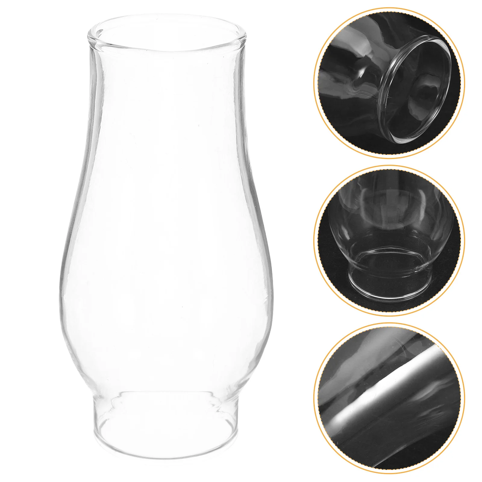 Clear Oil Lamp Glass Shade Replacement Vintage Chimney for Lamp Windproof Lighting Cover for Emergency Outdoor Camping