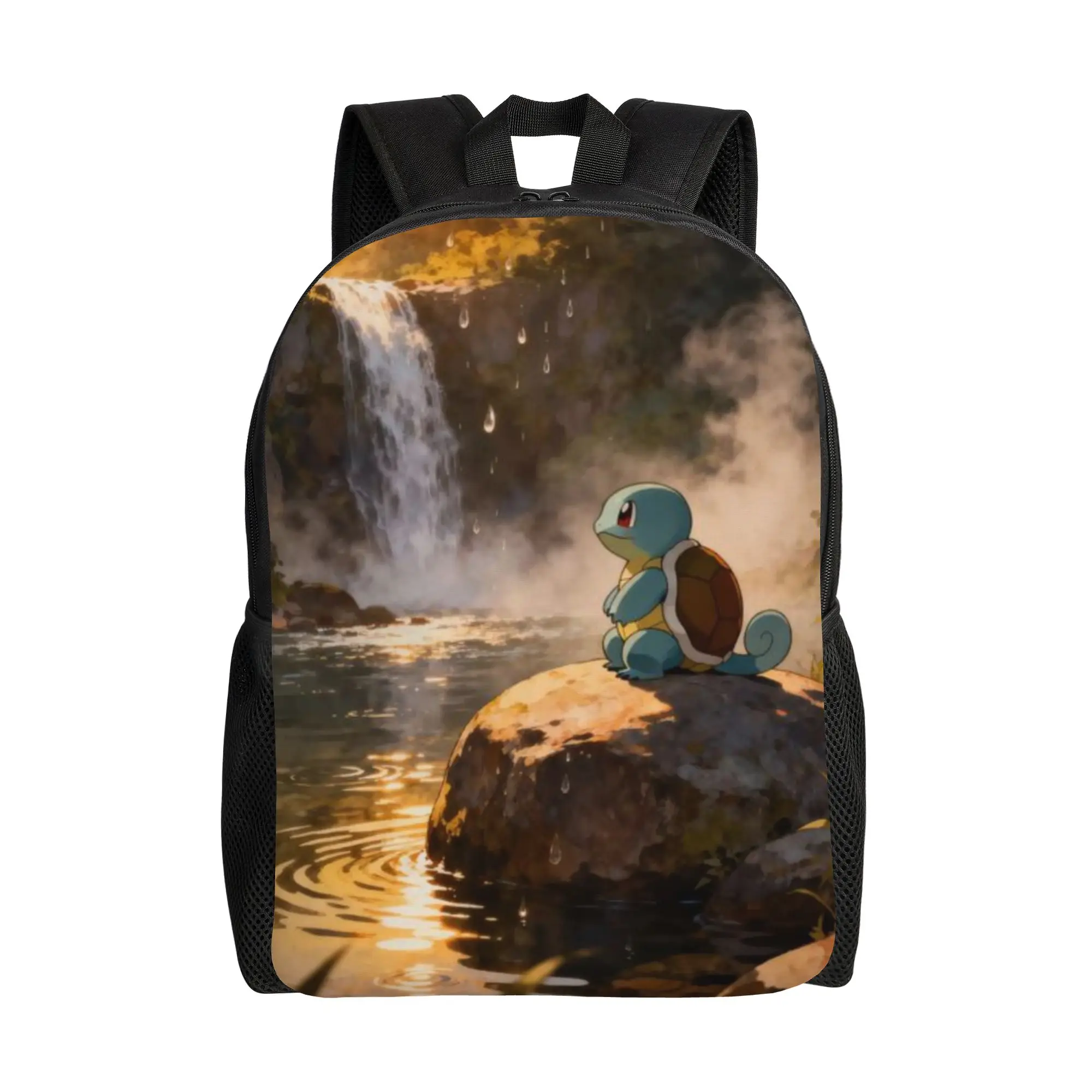 

Back to school season Tiny Blue Turtle Bookbag Squirtle For Men Women Fashion Backpack