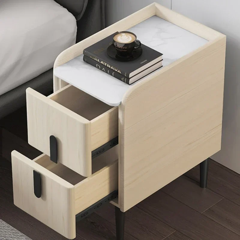 Open Cabinets Narrow Table Bedside Cabinet Designer Cheap Side Bed Room Small Mini Round Wood Coffee Night Stand Rooms Furniture